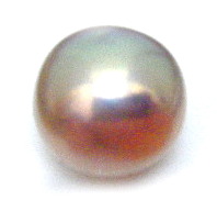 Pink/Gold 13.4mm Button Pearl